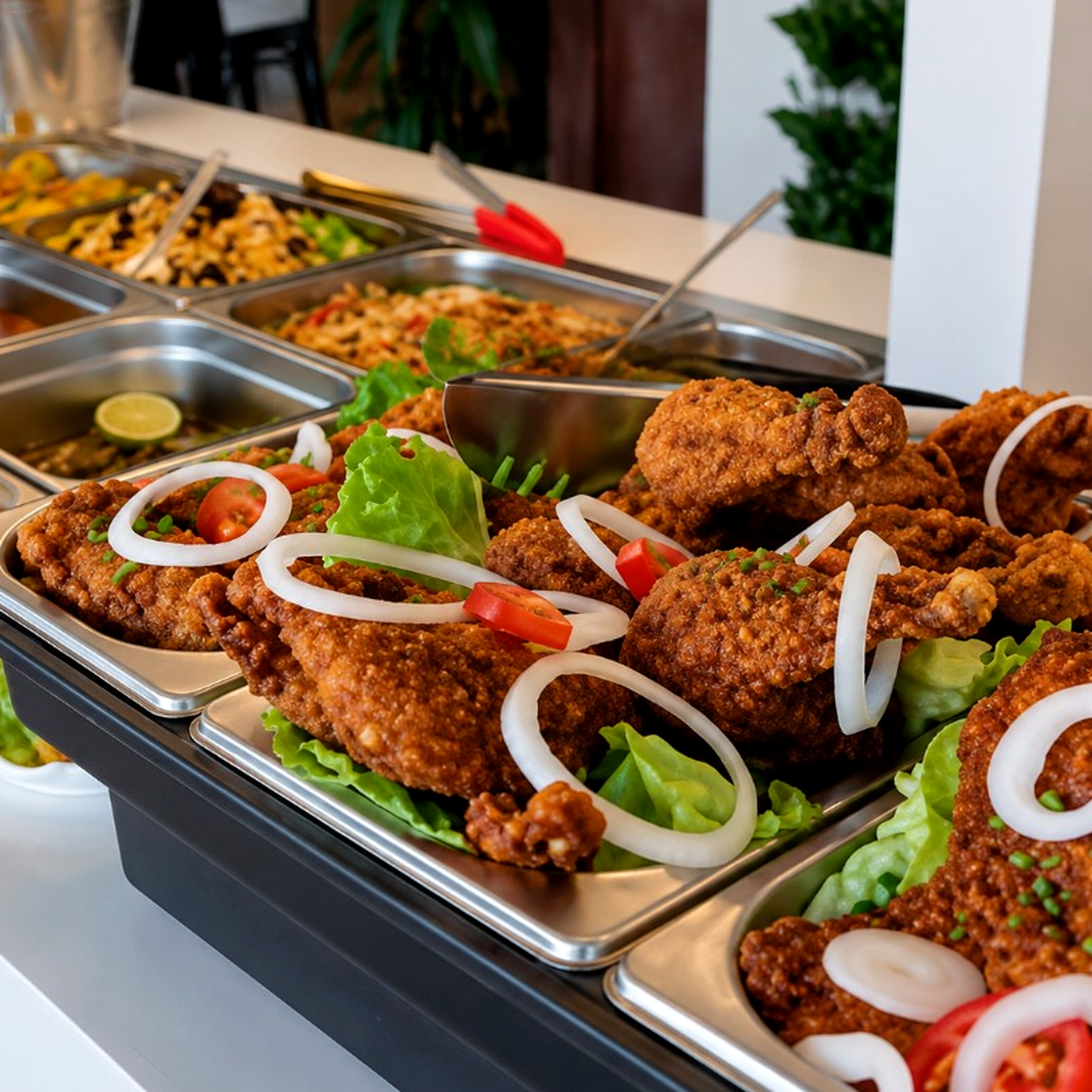 Poulet frit croustillant du buffet